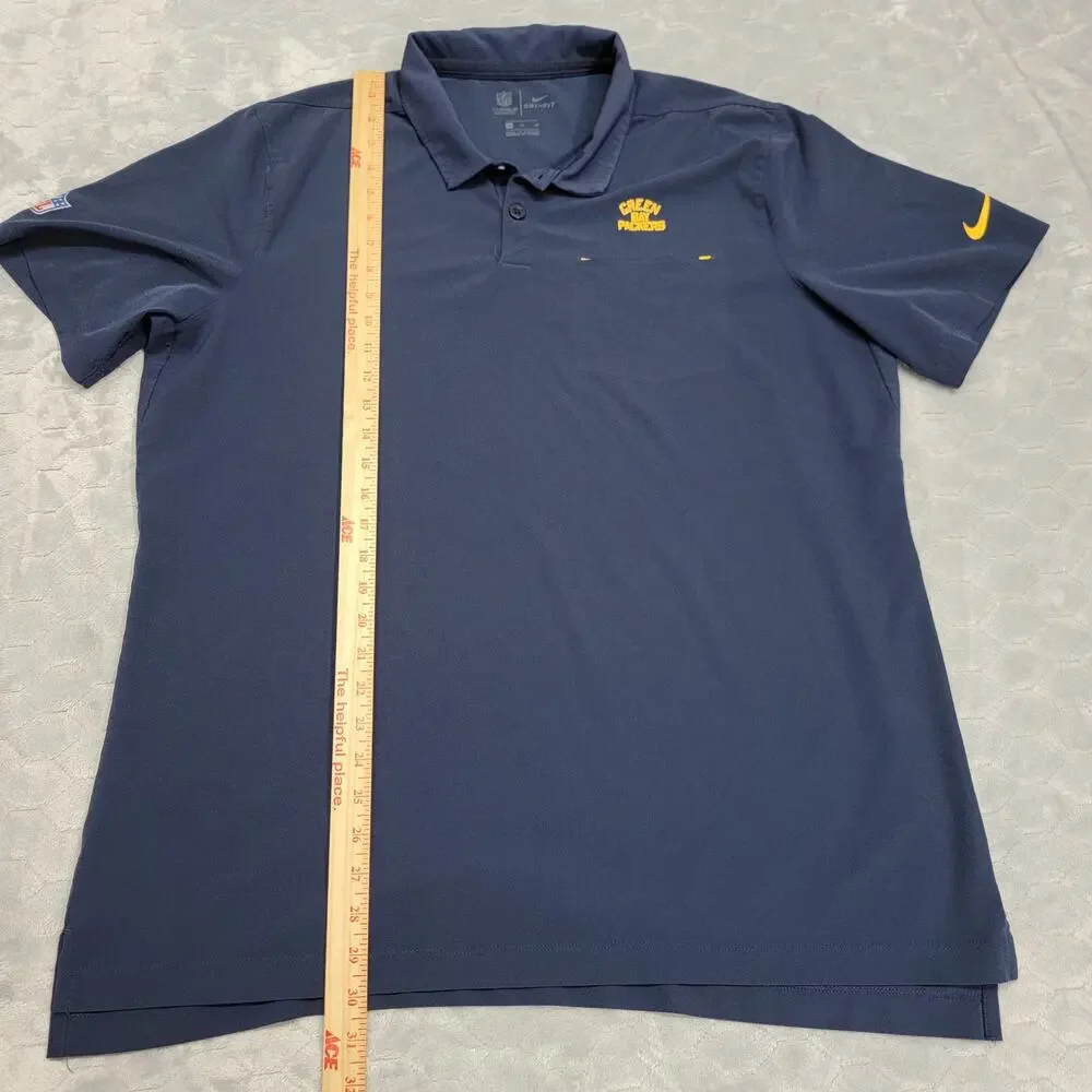 Nike NFL Green Bay Packers On-Field Dri-Fit Polo Shirt Men's XL Sideline Coach